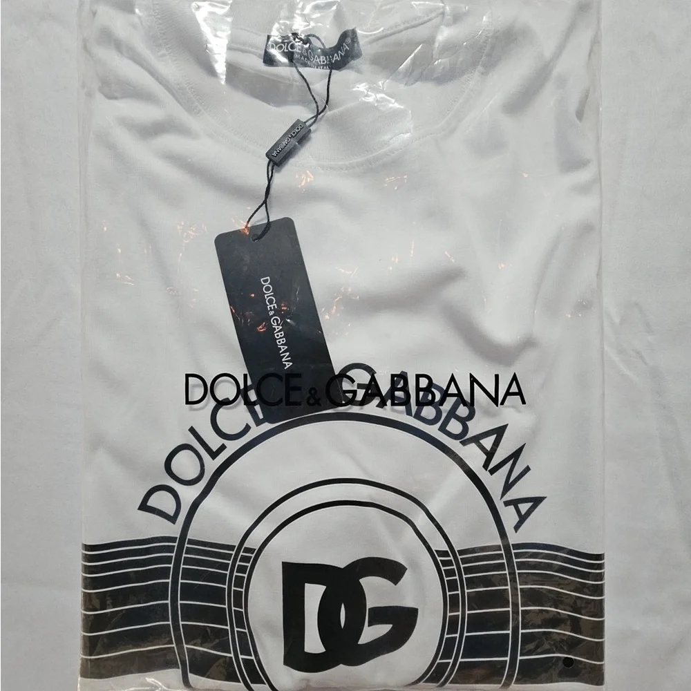 Dolce & Gabbana Black and White Logo Tee - Picture 8 of 8